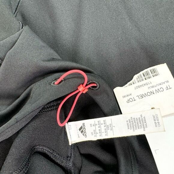 Adidas Jacket womens XL Black Solid Long-Sleeve Pullover Hoodie NWT Techfit - Picture 6 of 12